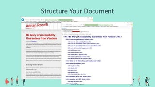 Structure Your Document
 