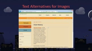 Text Alternatives for Images
 