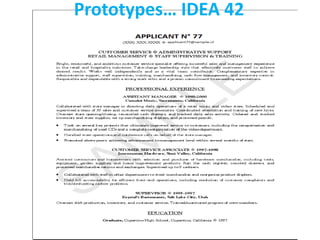 Prototypes… IDEA 42
 