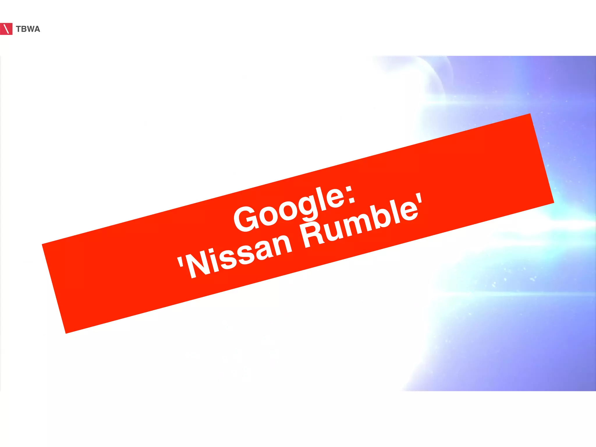 TBWA!




                le:! le'!
             oog umb
            G R
        'Nissan
 