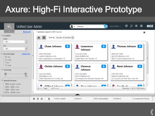 Axure: High-Fi Interactive Prototype
 
