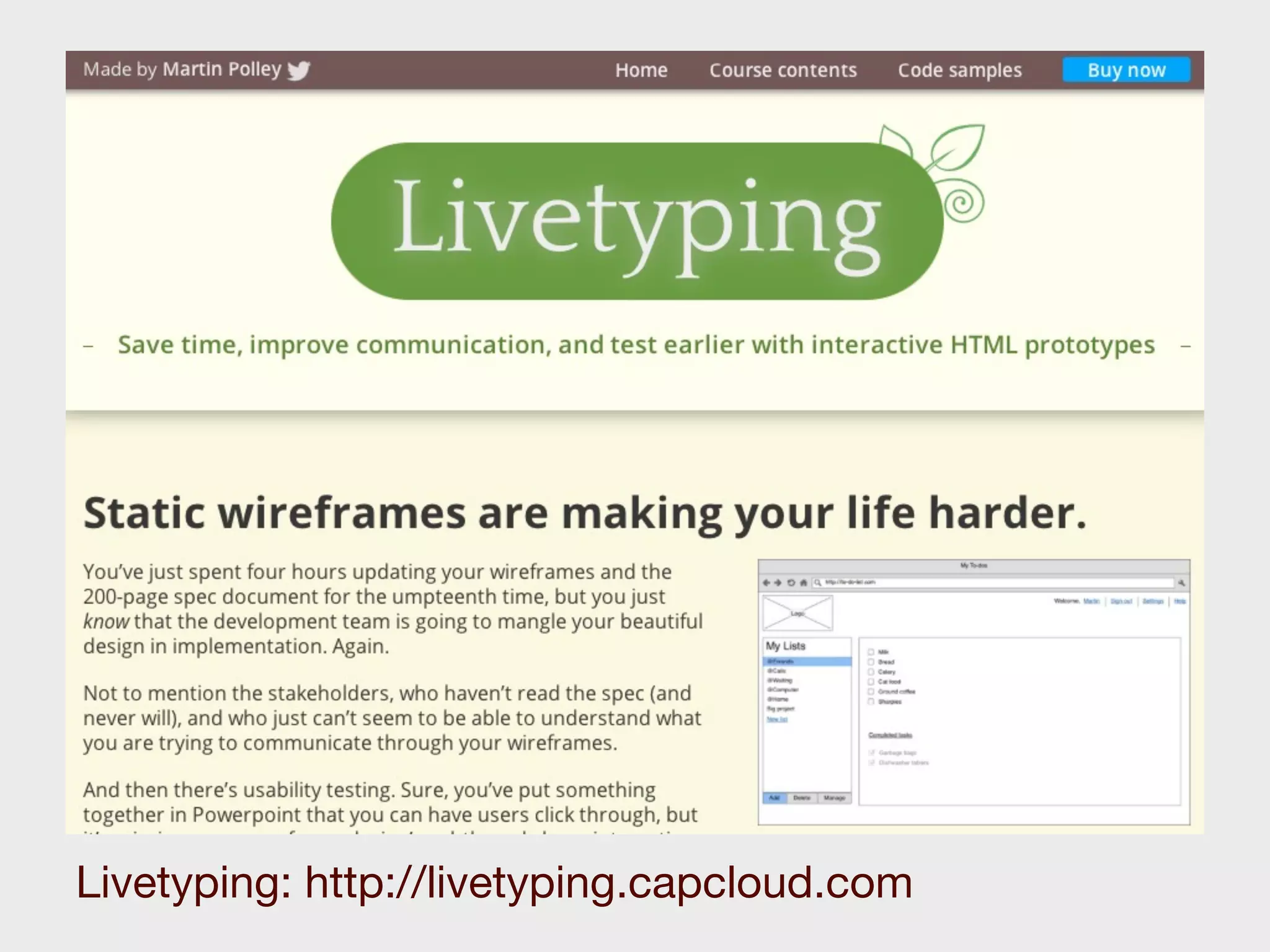 Livetyping: http://livetyping.capcloud.com
 
