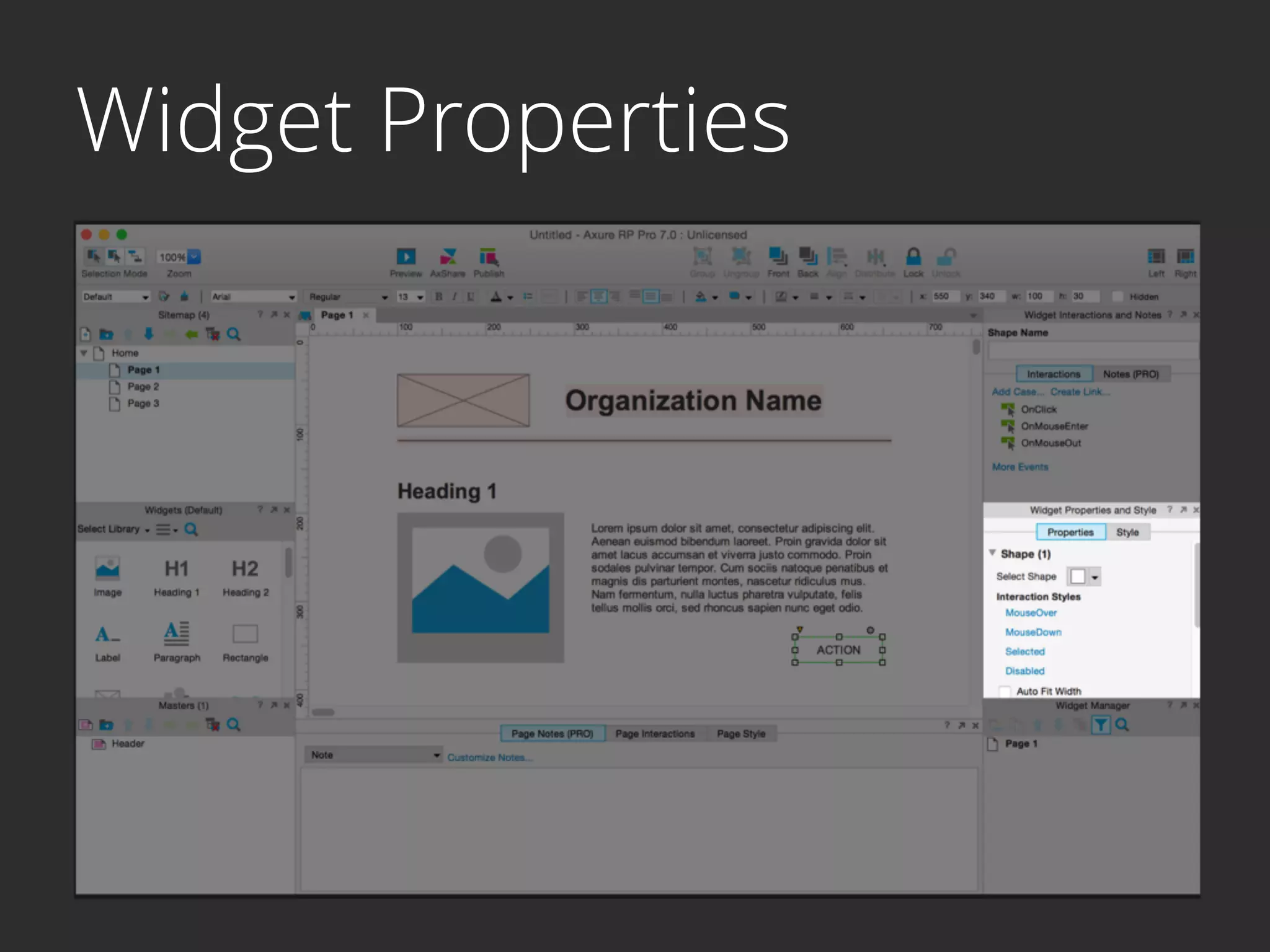 Widget Properties
 