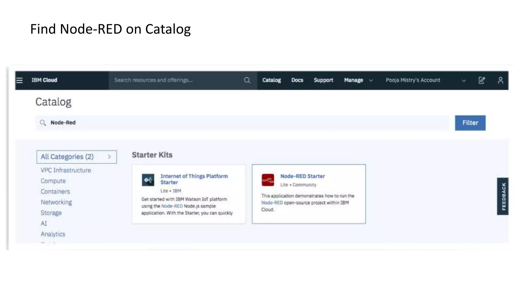 Find Node-RED on Catalog
 