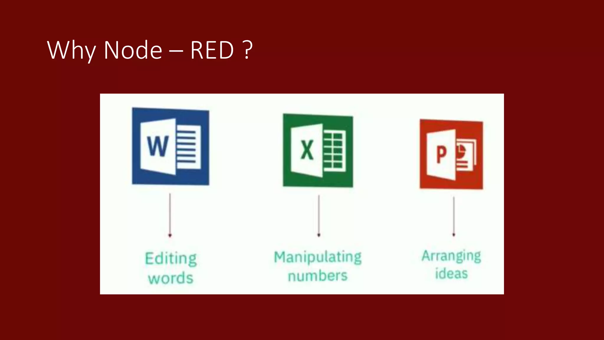 Why Node – RED ?
 
