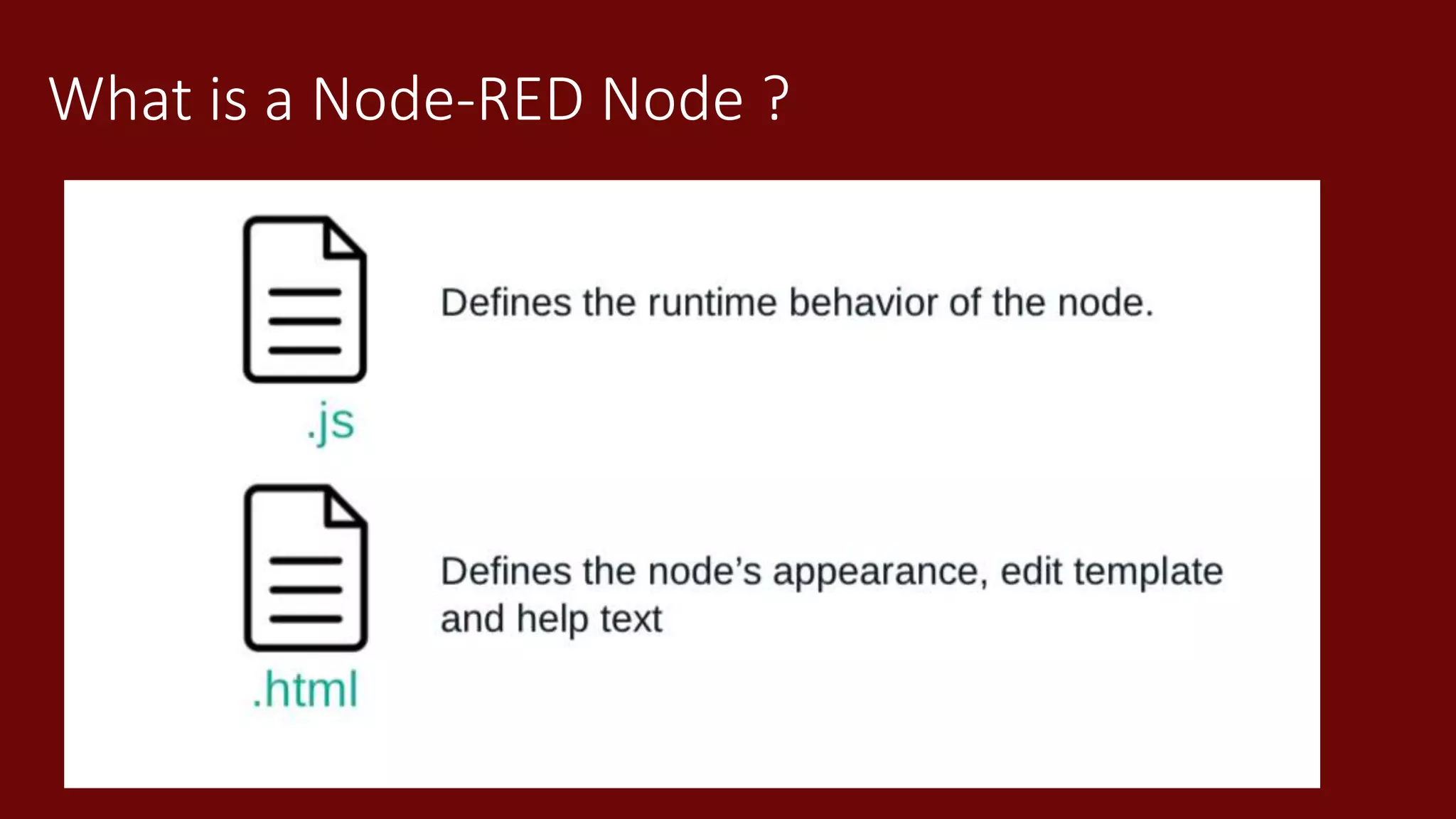 What is a Node-RED Node ?
 
