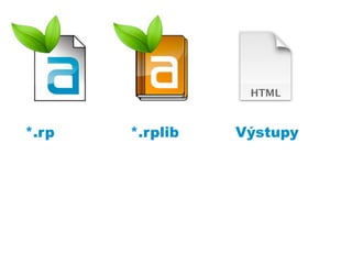*.rp   *.rplib   Výstupy
 