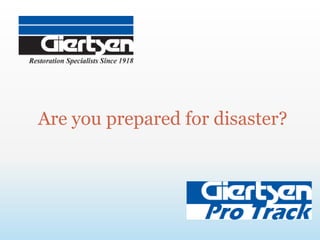 Are you prepared for disaster?
 