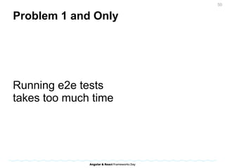 Problem 1 and Only
Running e2e tests
takes too much time
50
 