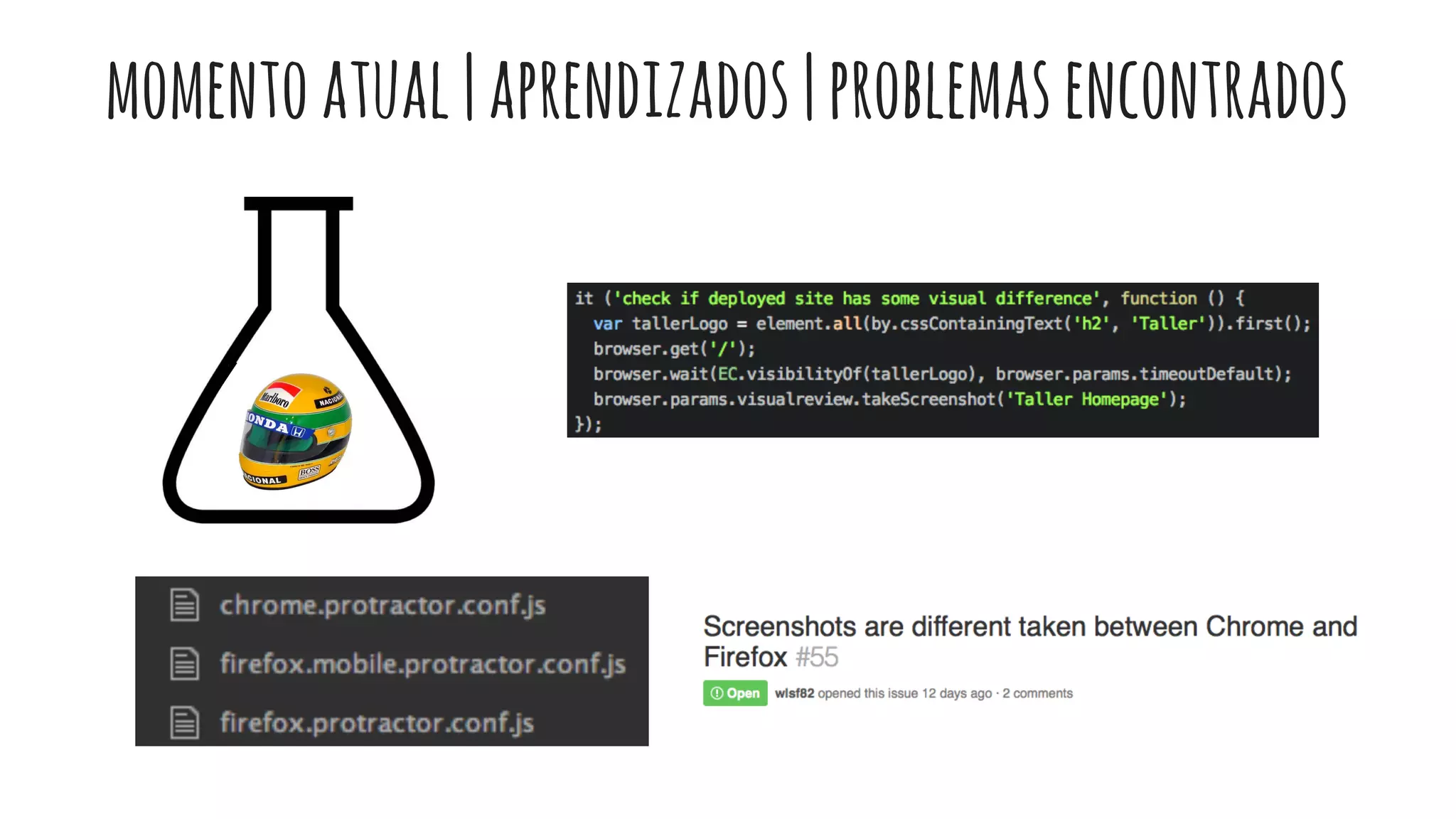 momentoatual|aprendizados|problemasencontrados
