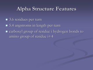 ProtStruct ppt (1).pdf amino acids ppt Proteins structure Primary ...
