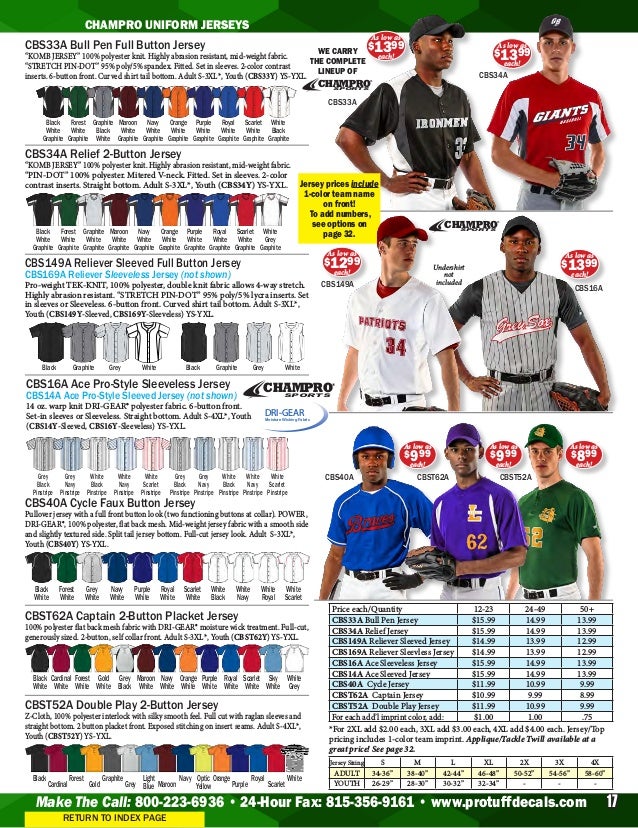 Protuff Decals Baseball Catalog 2019