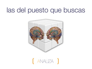 las del puesto que buscas




         ANALIZA
 