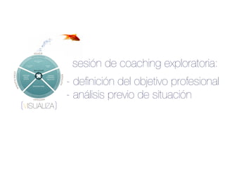 sesión de coaching exploratoria:
            - deﬁnición del objetivo profesional
            - análisis previo de situación
VISUALIZA
 