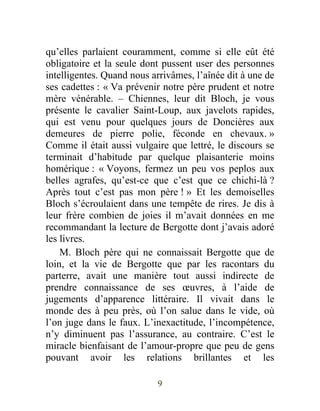 Ala Recherche Du Temps Perdu
