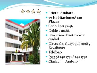  Hotel Boutique Mary 
Carmen 
 45 Habitaciones/ 48 
Plazas 
 Sencilla $ 96.38 
 Doble $ 108.58 
 Ubicación: Dentro de...
