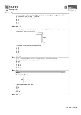 Questão 16
Questão 17
Questão 18
Questão 19
Protocolo : 3259
Página 6 de 17
 