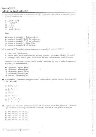 Prova de raciocinio quantitavo junho 2007