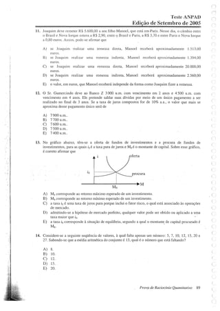 Prova de raciocinio quantitavo setembro 2005