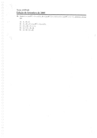 Prova de raciocinio quantitavo setembro 2005