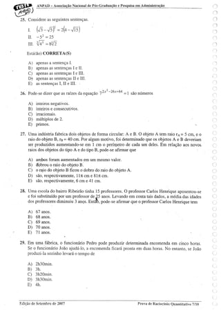 Prova de raciocinio quantitavo setembro 2007