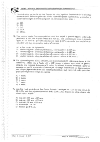 Prova de raciocinio quantitavo setembro 2007