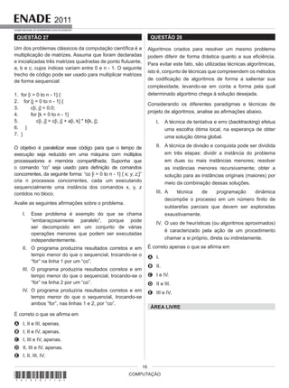 Prova   enade-computacao-2011