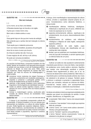 GH OD 8QLyQ ,QWHUQDFLRQDO
SDUD OD RQVHUYDFLyQ Ge la Naturaleza (IUCN).
Disponível em: http://www.34whc.brasilia2010.org.br. Acesso em: 28 jul. 2010.
O Comitê do Patrimônio Mundial reúne-se regularmente
para deliberar sobre ações que visem à conservação e
à preservação do patrimônio mundial. Entre as tarefas
atribuídas às delegações nacionais que participaram
da 34ª Sessão do Comitê do Patrimônio Mundial,
destaca-se a
A participação em reuniões do Conselho Internacional
de Monumentos e Sítios.
B realização da cerimônia de recepção da Convenção
do Patrimônio Mundial.
C organização das análises feitas pelo Ministério da
Cultura brasileiro.
D discussão sobre o estado de conservação dos bens
já declarados patrimônios mundiais.
E HVWUXWXUDomR GD SUy[LPD UHXQLmR GR RPLWr GR
Patrimônio Mundial.
QUESTÃO 92
Los fallos de software en aparatos médicos, como
marcapasos, van a ser una creciente amenaza para la
salud pública, según el informe de Software Freedom Law
Center (SFLC) que ha sido presentado hoy en Portland
(EEUU), en la Open Source Convention (OSCON).
/D SRQHQFLD ³0XHUWR SRU HO FyGLJR WUDQVSDUHQFLD
de software en los dispositivos médicos implantables”
aborda el riesgo potencialmente mortal de los defectos
informáticos en los aparatos médicos implantados en las
personas.
Según SFLC, millones de personas con condiciones
FUyQLFDV GHO FRUD]yQ HSLOHSVLD GLDEHWHV REHVLGDG H
LQFOXVR OD GHSUHVLyQ GHSHQGHQ GH LPSODQWHV SHUR HO
software permanece oculto a los pacientes y sus médicos.
La SFLC recuerda graves fallos informáticos
ocurridos en otros campos, como en elecciones, en la
IDEULFDFLyQ GH FRFKHV HQ ODV OtQHDV DpUHDV FRPHUFLDOHV
R HQ ORV PHUFDGRV ¿QDQcieros.
Disponível em: http://www.elpais.com. Acesso em: 24 jul. 2010 (adaptado).
O título da palestra, citado no texto, antecipa o tema que
será tratado e mostra que o autor tem a intenção de
A relatar novas experiências em tratamento de saúde.
B alertar sobre os riscos mortais de determinados
softwares de uso médico para o ser humano.
C denunciar falhas médicas na implantação de
softwares em seres humanos.
D divulgar novos softwares presentes em aparelhos
médicos lançados no mercado.
E apresentar os defeitos mais comuns de softwares
em aparelhos médicos.
 