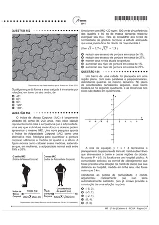 XP GRV
mais valorizados no mundo artístico, tanto em termos
¿QDQFHLURV TXDQWR KLVWyULFRV FULRX D REUD Guernica
em protesto ao ataque aéreo à pequena cidade basca
de mesmo nome. A obra, feita para integrar o Salão
Internacional de Artes Plásticas de Paris, percorreu toda
a Europa, chegando aos EUA e instalando-se no MoMA,
GH RQGH VDLULD DSHQDV HP  (VVD REUD FXELVWD
DSUHVHQWD HOHPHQWRV SOiVWLFRV LGHQWL¿FDGRV SHOR
A SDLQHO LGHRJUi¿FR PRQRFURPiWLFR TXH HQIRFD YiULDV
dimensões de um evento, renunciando à realidade,
colocando-se em plano frontal ao espectador.
B KRUURU GD JXHUUD GH IRUPD IRWRJUi¿FD FRP R XVR
da perspectiva clássica, envolvendo o espectador
nesse exemplo brutal de crueldade do ser humano.
C uso das formas geométricas no mesmo plano, sem
emoção e expressão, despreocupado com o volume,
D SHUVSHFWLYD H D VHQVDomR HVFXOWyULFD
D esfacelamento dos objetos abordados na mesma
narrativa, minimizando a dor humana a serviço da
objetividade, observada pelo uso do claro-escuro.
E uso de vários ícones que representam personagens
fragmentados bidimensionalmente, de forma fotográ-
¿FD OLYUH GH VHQWimentalismo.
QUESTÃO 113
/(,51(5 1 7URQFR FRP FDGHLUD GHWDOKH 