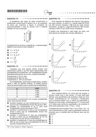 *ROSA25dom14*
LC - 2º dia | Caderno 8 - ROSA - Página 14
QUESTÃO 118
/pSLGD H OHYH
Língua do meu Amor velosa e doce,
que me convences de que sou frase,
que me contornas, que me vestes quase,
como se o corpo meu de ti vindo me fosse.
Língua que me cativas, que me enleias
os surtos de ave estranha,
em linhas longas de invisíveis teias,
de que és, há tanto, habilidosa aranha...
[...]
Amo-te as sugestões gloriosas e funestas,
amo-te como todas as mulheres
WH DPDP y OtQJXDODPD y OtQJXDUHVSOHQGRU
pela carne de som que à ideia emprestas
e pelas frases mudas que proferes
QRV VLOrQFLRV GH $PRU 
MACHADO, G. In: MORICONI, I. (org.). 2V FHP PHOKRUHV SRHPDV EUDVLOHLURV GR VpFXOR.
Rio de Janeiro: Objetiva, 2001 (fragmento).
A poesia de *LOND 0DFKDGR LGHQWL¿FDVH FRP DV
concepções artísticas simbolistas. Entretanto, o texto
selecionado incorpora referências temáticas e formais
modernistas, já que, nele, a poeta
A SURFXUD GHVFRQVWUXLU D YLVmR PHWDIyULFD GR DPRU H
abandona o cuidado formal.
B concebe a mulher como um ser sem linguagem e
questiona o poder da palavra.
C questiona o trabalho intelectual da mulher e antecipa
a construção do verso livre.
D propõe um modelo novo de erotização na lírica
DPRURVD H SURS}H D VLPSOL¿FDomR YHUEDO
E explora a construção da essência feminina, a partir
GD SROLVVHPLD GH ³Otngua”, e inova o léxico.
QUESTÃO 119
e iJXD TXH QmR DFDED PDLV
Dados preliminares divulgados por pesquisadores
da Universidade Federal do Pará (UFPA) apontaram
R $TXtIHUR $OWHU GR KmR FRPR R PDLRU GHSyVLWR GH
água potável do planeta. Com volume estimado em
86 000 quilômetros cúbicos de água doce, a reserva
subterrânea está localizada sob os estados do
$PD]RQDV 3DUi H $PDSi ³(VVD TXDQWLGDGH GH iJXD
VHULD VX¿FLHQWH SDUD DEDVWHFHU D SRSXODomR PXQGLDO
GXUDQWH  DQRV´ GL] 0LOWRQ 0DWWD JHyORJR GD 8)3$
Em termos comparativos, Alter do Chão tem quase o
dobro do volume de água do Aquífero Guarani (com
45 000 quilômetros cúbicos). Até então, Guarani era a
maior reserva subterrânea do mundo, distribuída por
Brasil, Argentina, Paraguai e Uruguai.
eSRFD. Nº 623, 26 abr. 2010.
Essa notícia, publicada em uma revista de grande
circulação, apresenta resultados de uma pesquisa
FLHQWt¿FD UHDOL]DGD SRU XPD XQLYHUVLGDGH EUDVLOHLUD
1HVVD VLWXDomR HVSHFt¿FD GH FRPXQLFDomR D IXQomR
referencial da linguagem predomina, porque o autor do
texto prioriza
A as suas opiniões, baseadas em fatos.
B os aspectos objetivos e precisos.
C os elementos de persuasão do leitor.
D os elementos estéticos na construção do texto.
E os aspectos subjetivos da mencionada pesquisa.
QUESTÃO 120
4XDQGR RV SRUWXJXHVHV VH LQVWDODUDP QR %UDVLO
o país era povoado de índios. Importaram, depois, da
África, grande número de escravos. O Português, o
Índio e o Negro constituem, durante o período colonial,
as três bases da população brasileira. Mas no que se
refere à cultura, a contribuição do Português foi de longe
a mais notada.
Durante muito tempo o português e o tupi viveram
lado a lado como línguas de comunicação. Era o tupi
que utilizavam os bandeirantes nas suas expedições.
(P  GL]LD R 3DGUH $QW{QLR 9LHLUD TXH ³DV IDPtOLDV
dos portugueses e índios em São Paulo estão tão
ligadas hoje umas com as outras, que as mulheres e os
¿OKRV VH FULDP PtVWLFD H GRPHVWLFDPHQWH H D OtQJXD TXH
nas ditas famílias se fala é a dos Índios, e a portuguesa
a vão os meninos aprender à escola.”
TEYSSIER, P. +LVWyULD GD OtQJXD SRUWXJXHVD. Lisboa:
/LYUDULD 6i GD RVWD  DGDSWDGR 