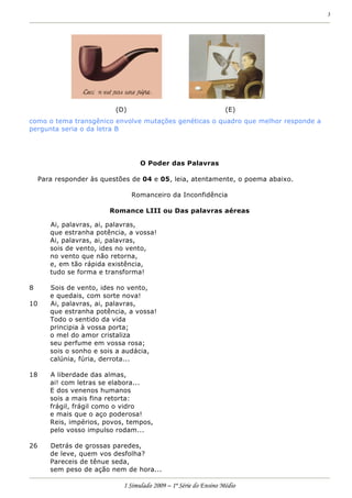 Prova 1 Em Simulado I 2009