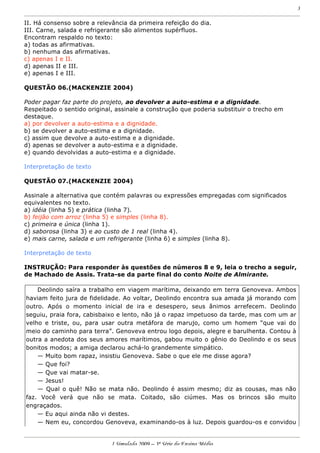 Prova 3 Em Simulado I 2009