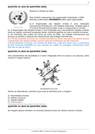 Prova 8 Ef Simulado I 2009