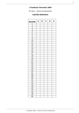 Prova 8 Ef Simulado I 2009