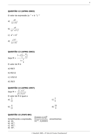 Prova 8 Ef Simulado I 2009
