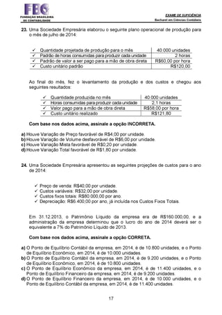 Prova Bacharel 2 2014