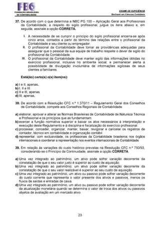 Prova Bacharel 2 2014