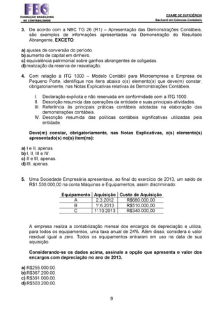 Prova Bacharel 2 2014