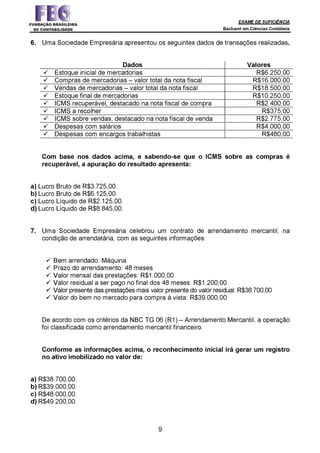 Prova Bacharel 2 2014