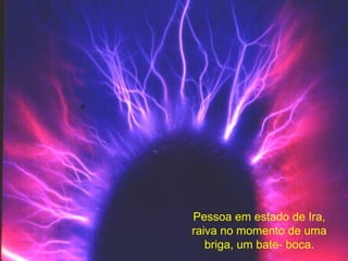 Pessoa em estado de Ira, raiva no momento de uma briga, um bate- boca. 