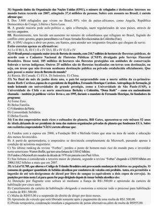 Prova concurso professor de português PDF
