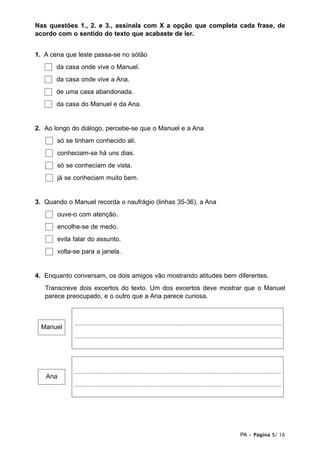 Prova De Afericao Lp 2 Ciclo 09