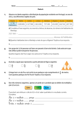 Nome: _______________________________________________ Data:_____/____/______
Parte A
1.
2.
3.
4.
5.
 