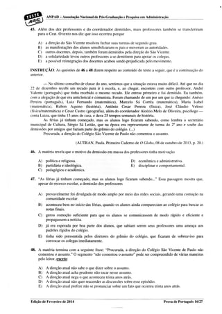 Prova de portugues 02. 2014