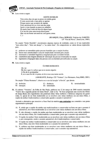 Prova de portugues 02. 2014