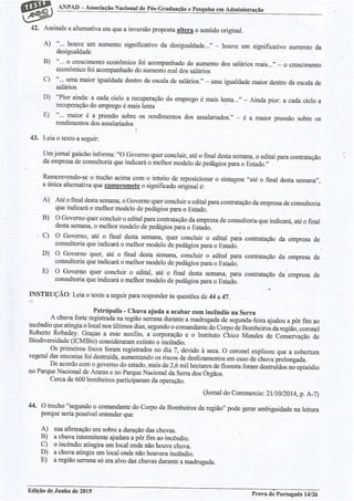 Prova de portugues 06. 2015