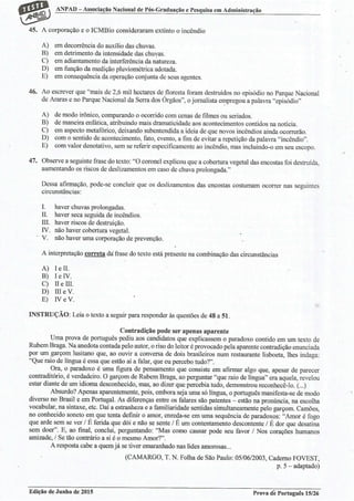 Prova de portugues 06. 2015