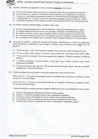 Prova de portugues 06. 2015