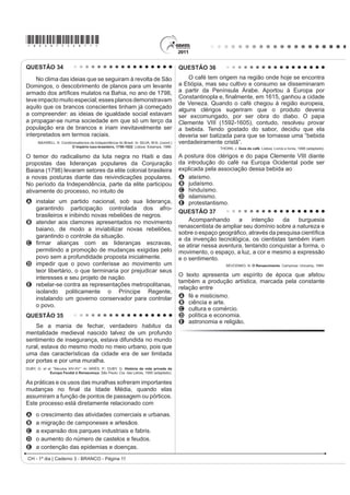 MARTINS, A. R. A favela como um espaço da cidade.
          Disponível em: http://www.revistaescola.abril.com.br. Acesso em: 31 jul. 2010.

A situação das favelas no país reporta a graves
problemas de desordenamento territorial. Nesse sentido,
uma característica comum a esses espaços tem sido
A o planejamento para a implantação de infraestruturas
   urbanas necessárias para atender as necessidades
   básicas dos moradores.
B a organização de associações de moradores
   interessadas na melhoria do espaço urbano e
   ¿QDQFLDGDV SHOR SRGHU S~EOLFR
C a presença de ações referentes à educação
   ambiental com consequente preservação dos
   espaços naturais circundantes.
D a ocupação de áreas de risco suscetíveis a
   enchentes ou desmoronamentos com consequentes
   perdas materiais e humanas.
E o isolamento socioeconômico dos moradores
   ocupantes desses espaços com a resultante
   multiplicação de políticas que tentam reverter
   esse quadro.
CH - 1º dia | Caderno 3 - BRANCO - Página 9
 