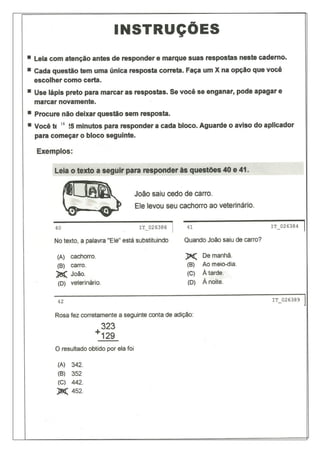 Prova da cidade de português 6ª series